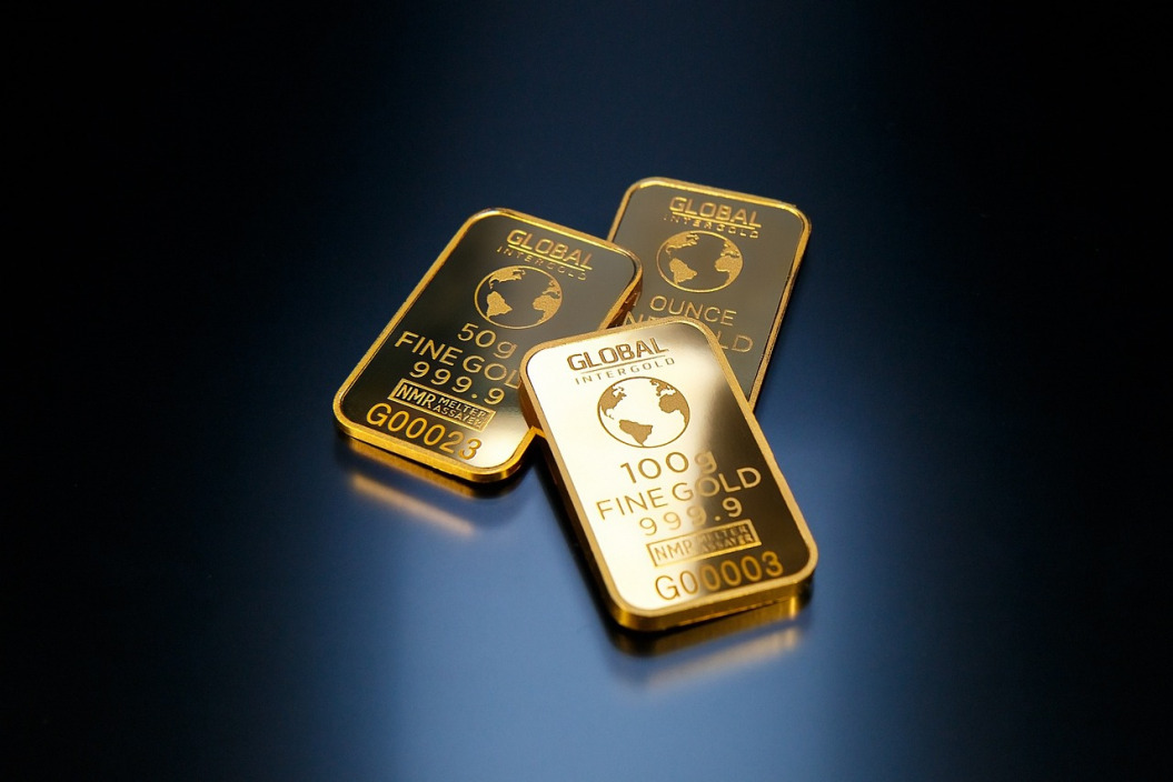 gold bars precious metals closeup